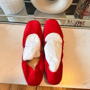 Vince Camuto ^M Women's Brindin Razz Red Suede Ballet Flats